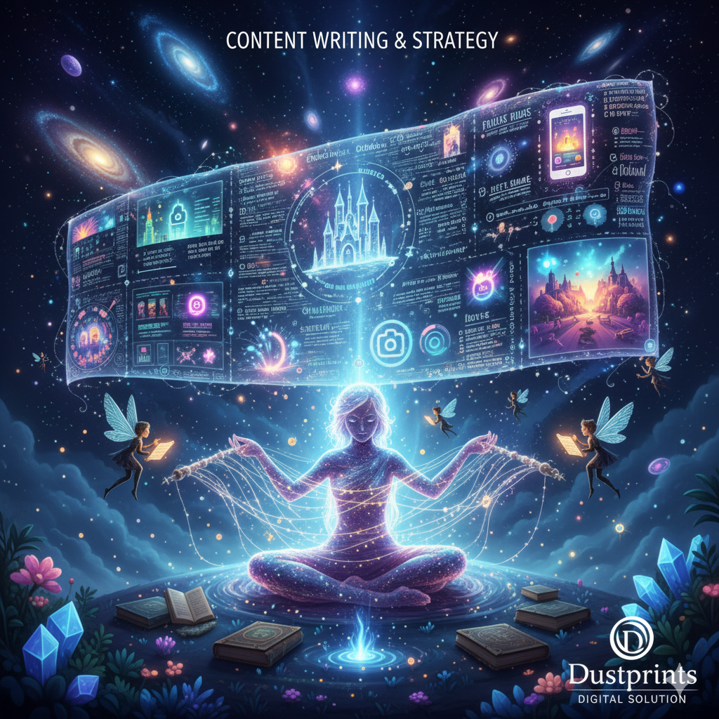 Dustprints Content Writing Strategy digital marketing hero banner
