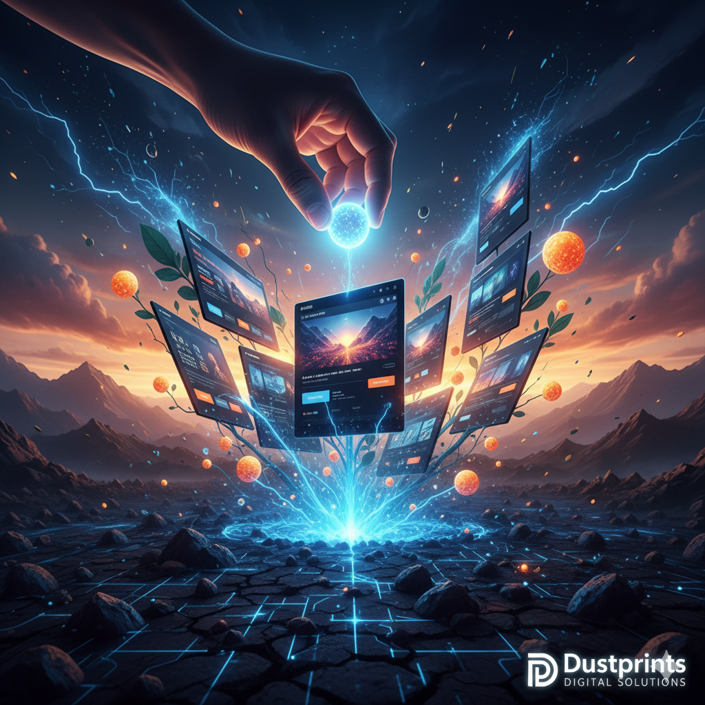 Dustprints landing page content and layout optimization visuals