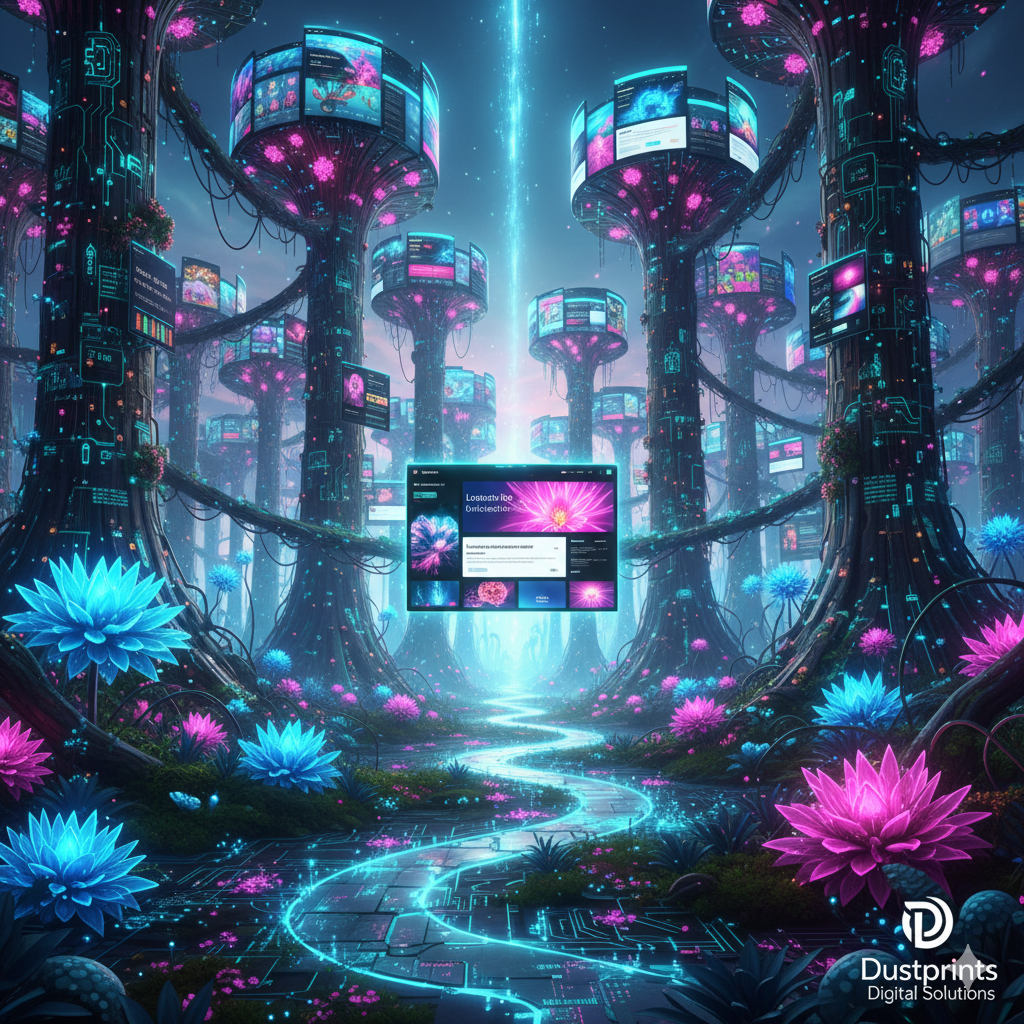 Dustprints Landing Page Design conversion-focused hero dashboard