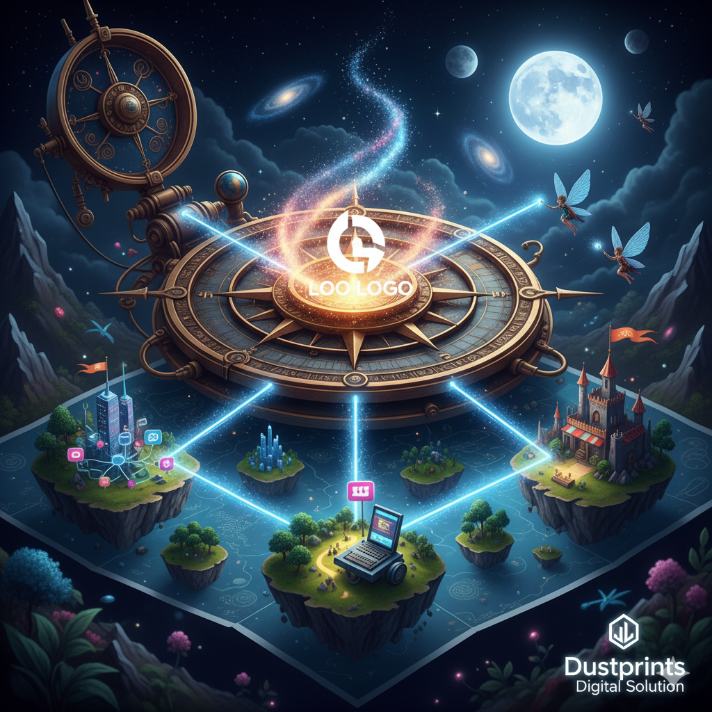 Dustprints logo and branding development hero banner