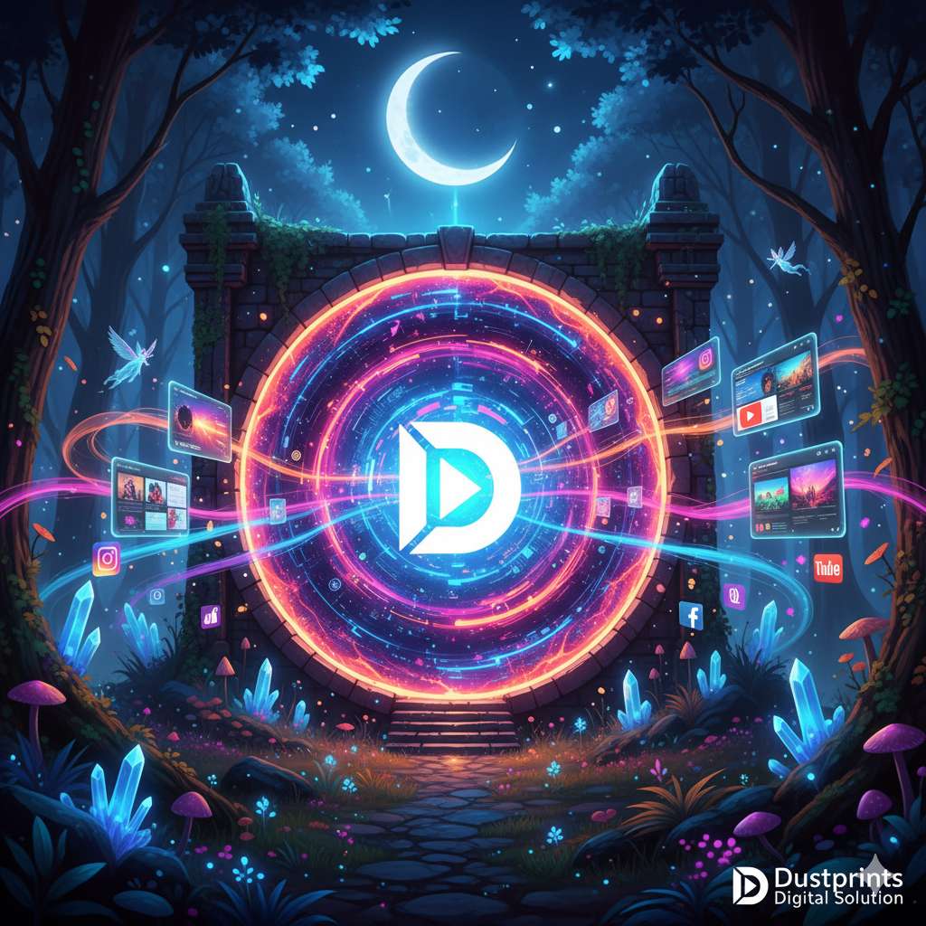 Dustprints logo concept design and iterations